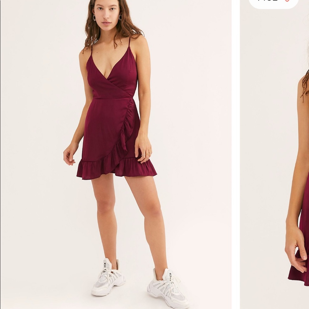 FREE PEOPLE WRAP SLIP DRESS